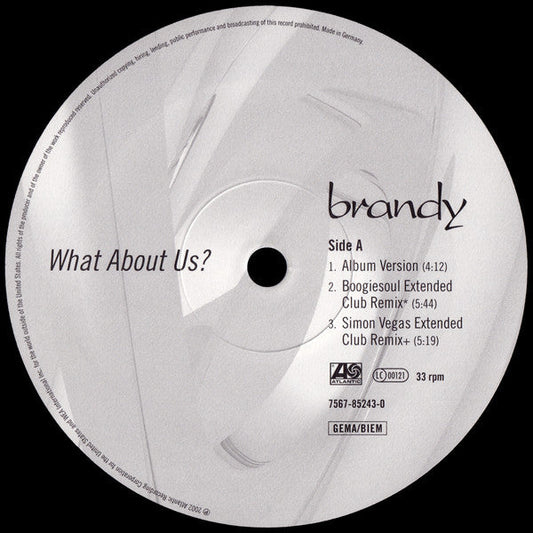 Brandy (2) - What About Us? (Vinyl, 12", 33 ⅓ RPM) Good Plus (G+) / Good Plus (G+)