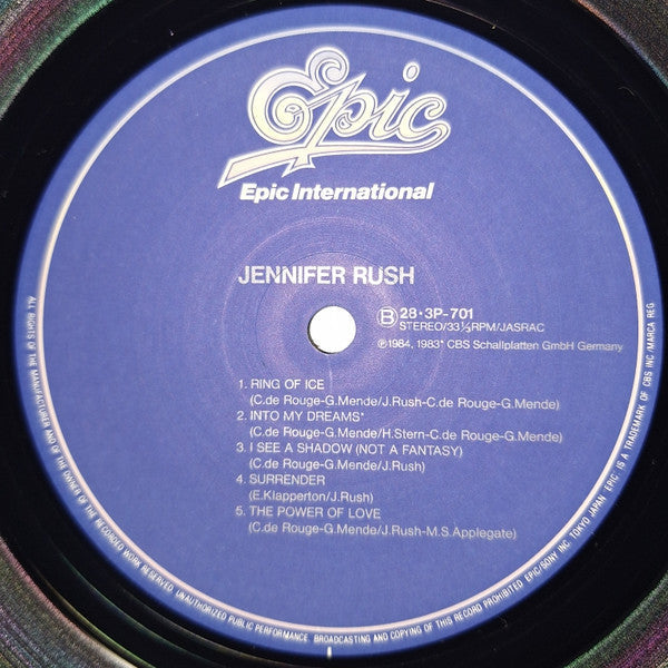 Jennifer Rush - Jennifer Rush (International Version) (Vinyl, LP, Album) Very Good Plus (VG+) / Very Good (VG)