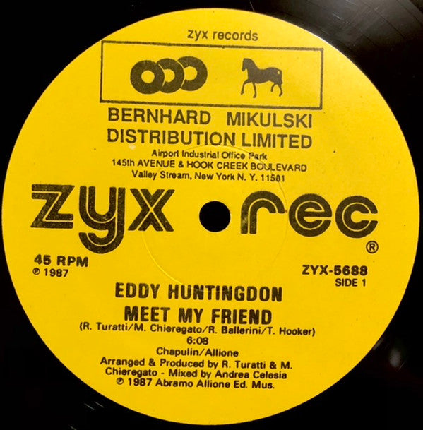 Eddy Huntington - Meet My Friend (Vinyl, 12", 45 RPM, Maxi-Single) Very Good (VG) / Very Good Plus (VG+)