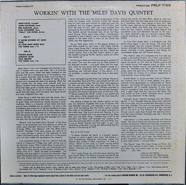 The Miles Davis Quintet - Workin' With The Miles Davis Quintet (Vin...