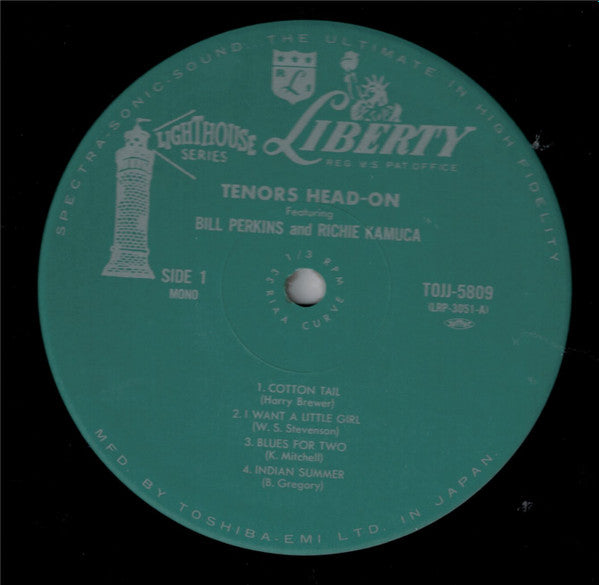 Bill Perkins - Tenors Head-On (Vinyl, LP, Album, Reissue, Mono) Very Good Plus (VG+) / Good (G)