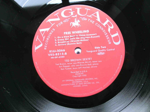 The Ted Brown Sextet - Free Wheeling (Vinyl, LP, Album, Reissue, Mono) Very Good Plus (VG+) / Very Good (VG)