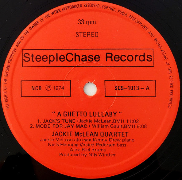 Jackie McLean - A Ghetto Lullaby (Vinyl, LP, Album, Stereo)