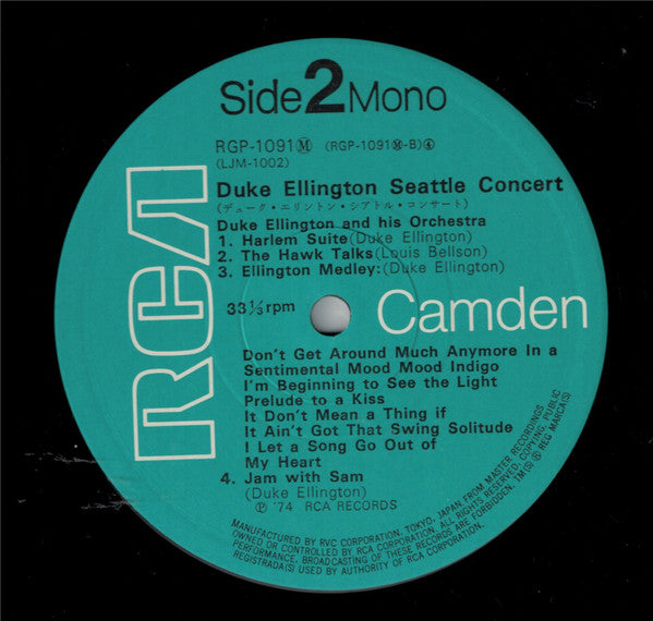Duke Ellington And His Orchestra - Seattle Concert (Vinyl, LP, Album, Reissue) Very Good Plus (VG+) / Very Good (VG)