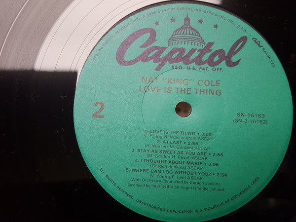 Nat King Cole - Love Is The Thing (Vinyl, LP, Album, Reissue, Stereo) Very Good (VG) / Very Good Plus (VG+)