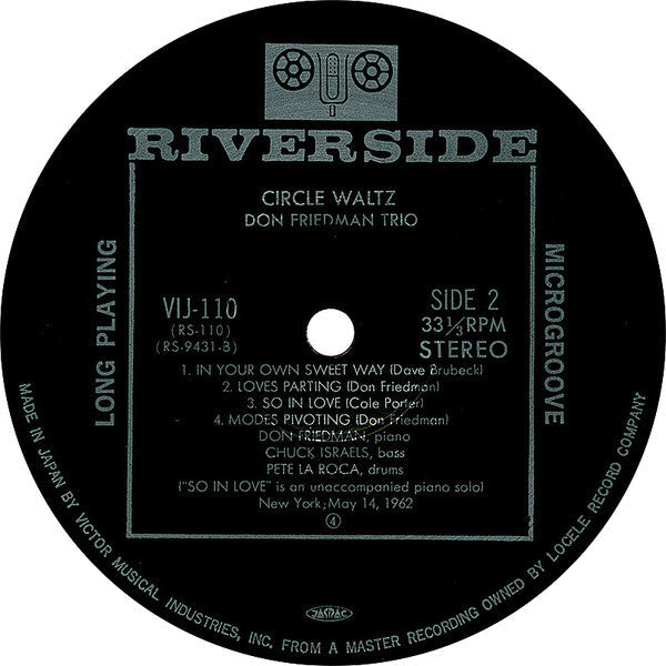 Don Friedman Trio - Circle Waltz (Vinyl, LP, Album, Reissue)