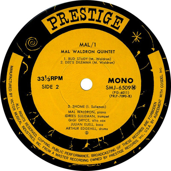 Mal Waldron Quintet - Mal-1 (Vinyl, LP, Album, Reissue, Mono)