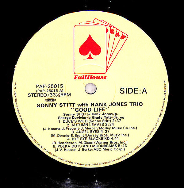 Sonny Stitt - Good Life (Vinyl, LP, Album) Very Good (VG) / Very Good (VG)