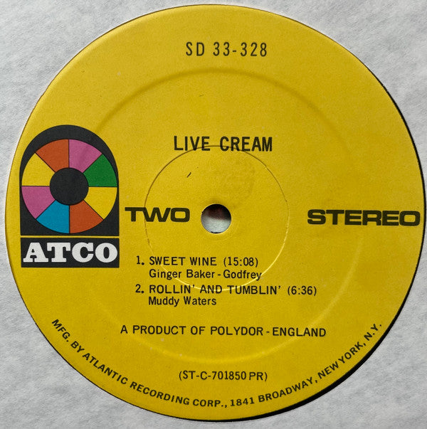 Cream (2) - Live Cream (Vinyl, LP, Album, Club Edition, Stereo) Very Good Plus (VG+) / Very Good (VG)