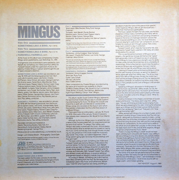 Charles Mingus - Something Like A Bird (Vinyl, LP, Album) Very Good Plus (VG+) / Very Good Plus (VG+)