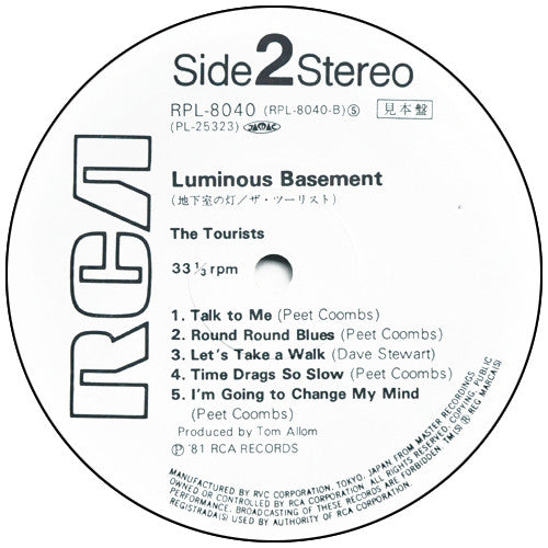 The Tourists - Luminous Basement (Vinyl, LP, Album, Promo) Very Good Plus (VG+) / Very Good Plus (VG+)