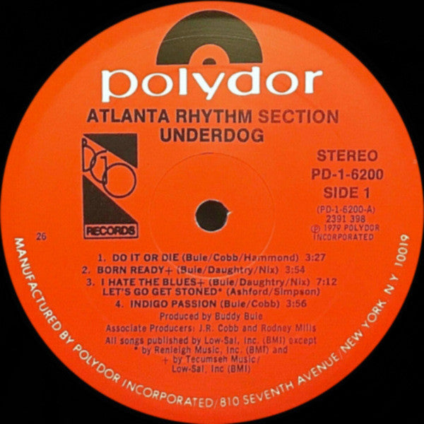 Atlanta Rhythm Section - Underdog (Vinyl, LP, Album, Stereo) Very Good Plus (VG+) / Very Good (VG)