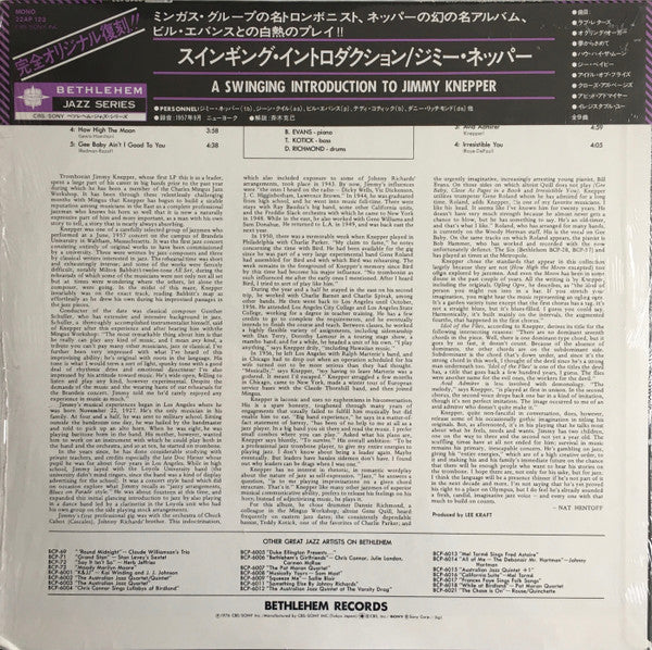 Jimmy Knepper - A Swinging Introduction To Jimmy Knepper (Vinyl, LP, Reissue, Mono) Very Good Plus (VG+) / Very Good Plus (VG+)