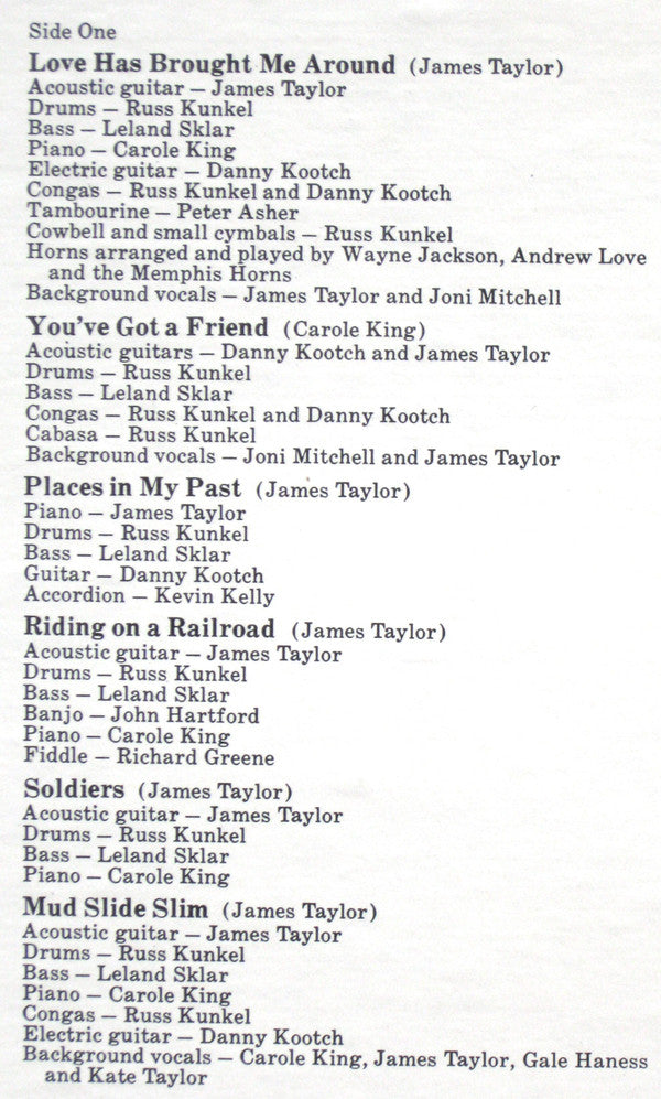 James Taylor (2) - Mud Slide Slim And The Blue Horizon (Vinyl, LP, Album, Reissue) Very Good Plus (VG+) / Very Good Plus (VG+)