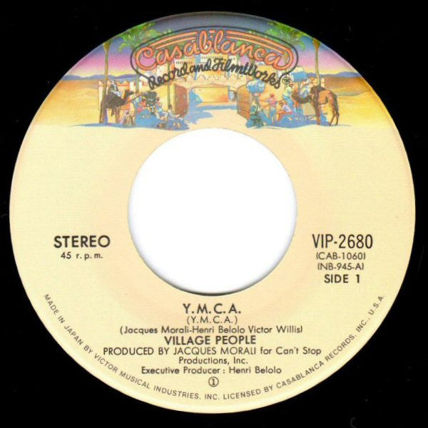 Village People - Y.M.C.A. (Vinyl, 7", Single, 45 RPM, Stereo) Very Good (VG) / Very Good Plus (VG+)