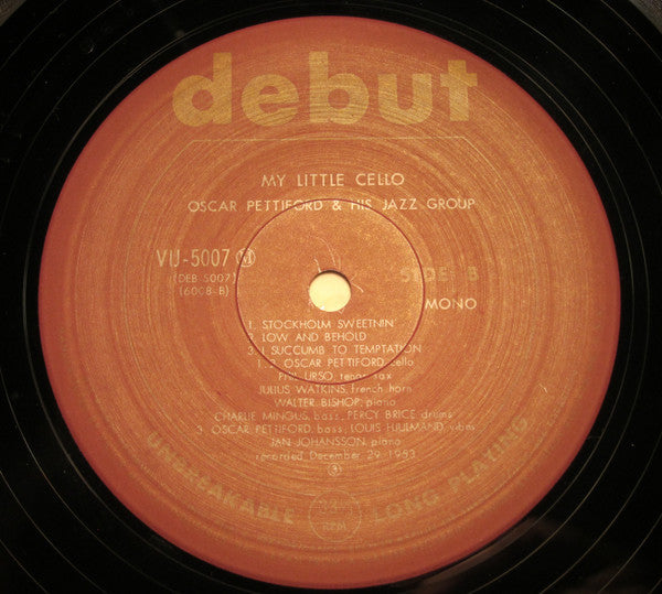 Oscar Pettiford And His Jazz Groups - My Little Cello (Vinyl, LP, Album, Reissue, Mono) Very Good (VG) / Very Good (VG)