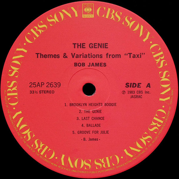 Bob James - The Genie: Themes & Variations From The TV Series "Taxi" (Vinyl, LP, Album) Very Good Plus (VG+) / Very Good (VG)