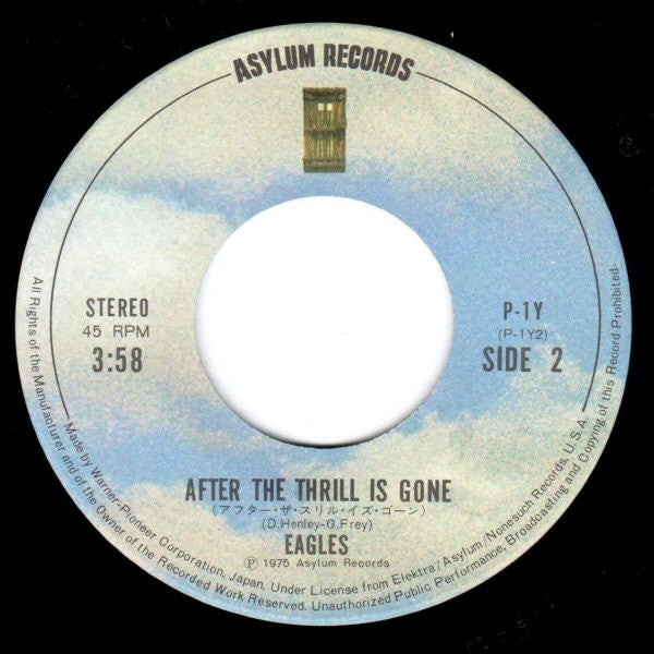 Eagles - Take It To The Limit (Vinyl, 7", 45 RPM, Single, Stereo) Very Good (VG) / Very Good Plus (VG+)