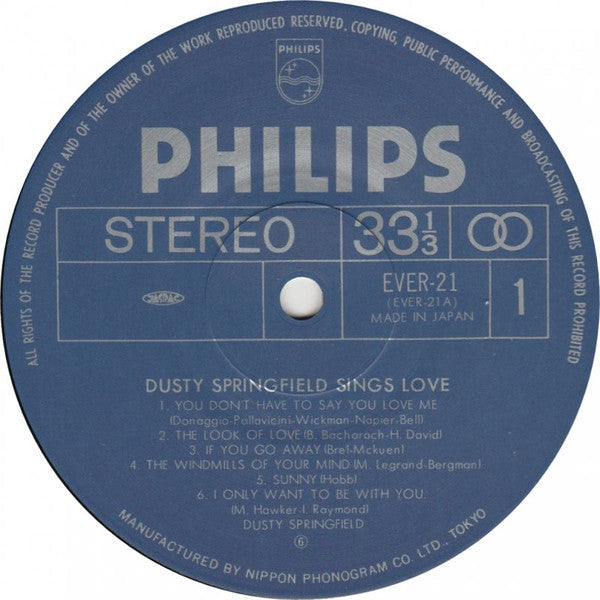 Dusty Springfield - Sings Love (Vinyl, LP, Compilation, Reissue, Stereo) Very Good (VG) / Very Good (VG)