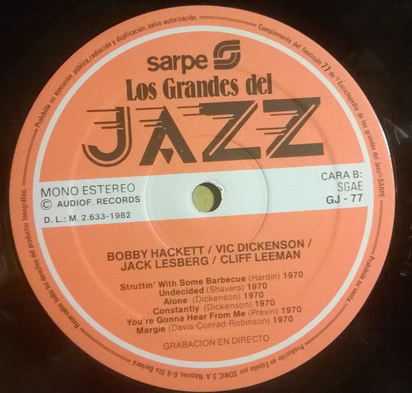 Bobby Hackett - Los Grandes Del Jazz 77 (Vinyl, LP) Very Good Plus (VG+) / Very Good Plus (VG+)