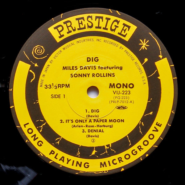 Miles Davis - Dig (Vinyl, LP, Compilation, Reissue, Remastered, Mono) Near Mint (NM or M-) / Very Good Plus (VG+)