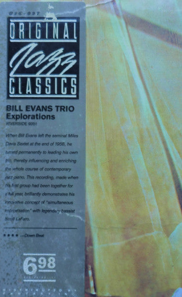 The Bill Evans Trio - Explorations (Vinyl, LP, Album, Reissue, Stereo) Very Good Plus (VG+) / Very Good (VG)