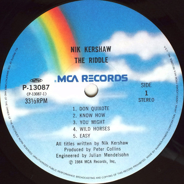 Nik Kershaw - The Riddle (Vinyl, LP, Album, Stereo)