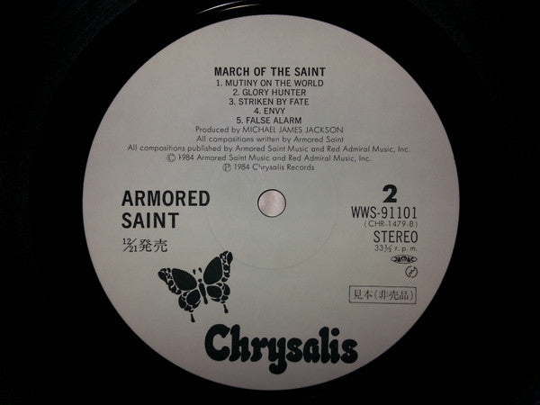 Armored Saint - March Of The Saint (Vinyl, LP, Album, Promo) Very Good Plus (VG+) / Very Good Plus (VG+)