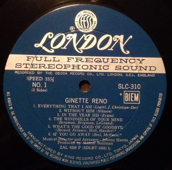 Ginette Reno - Ginette Reno (Vinyl, LP, Album, Stereo) Very Good (VG) / Very Good (VG)