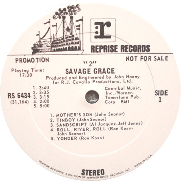 Savage Grace (2) - 2 (Vinyl, LP, Album, Promo) Good Plus (G+) / Good (G)