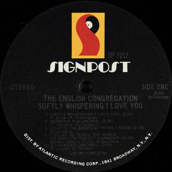 Congregation (2) - Softly Whispering I Love You (Vinyl, LP, Album, Stereo) Very Good (VG) / Very Good (VG)
