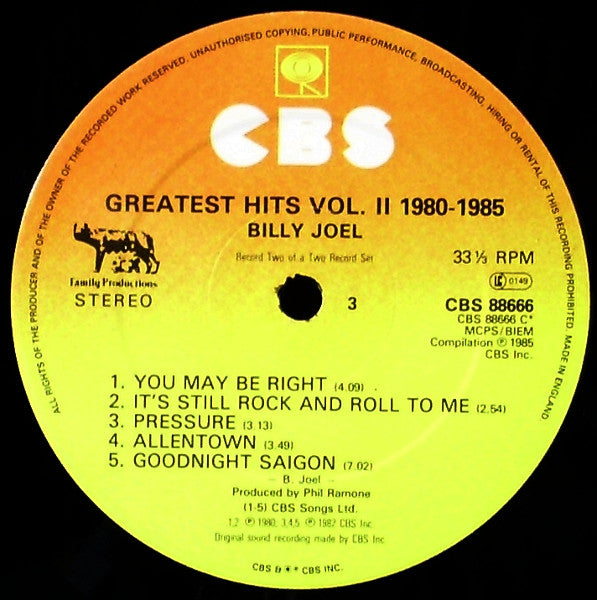 Billy Joel - Greatest Hits Volume I & Volume II (Vinyl, LP, Compila...