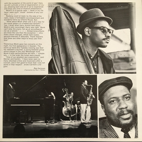 The Thelonious Monk Quartet - Live In Stockholm 1961 (2xVinyl, LP, Album) Good Plus (G+) / Very Good (VG)