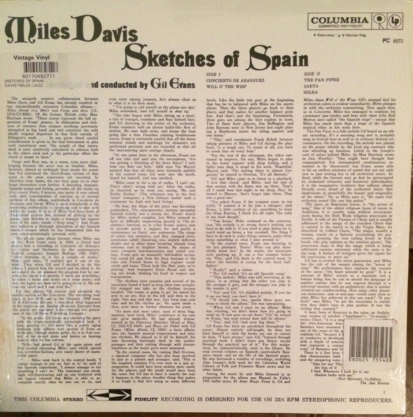 Miles Davis - Sketches Of Spain (Vinyl, LP, Album, Limited Edition, Reissue, Remastered, Stereo) Very Good (VG) / Very Good Plus (VG+)