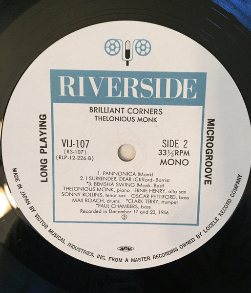 Thelonious Monk - Brilliant Corners (Vinyl, LP, Album, Reissue, Mono)