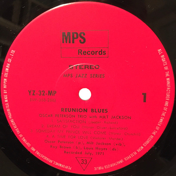 The Oscar Peterson Trio - Reunion Blues (Vinyl, LP, Album)