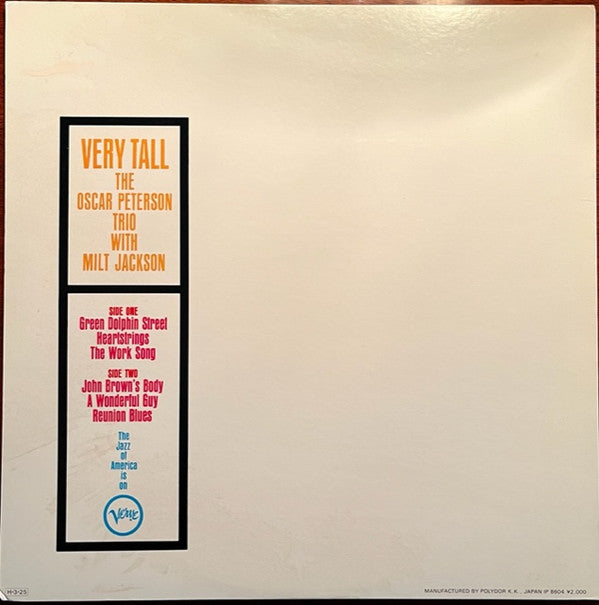 The Oscar Peterson Trio - Very Tall (Vinyl, LP, Album, Reissue, Stereo) Very Good Plus (VG+) / Very Good (VG)