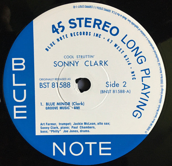 Sonny Clark - Cool Struttin' (2xVinyl, LP, 45 RPM, Album, Limited Edition, Numbered, Reissue, Remastered, Stereo) Very Good Plus (VG+) / Near Mint (NM or M-)