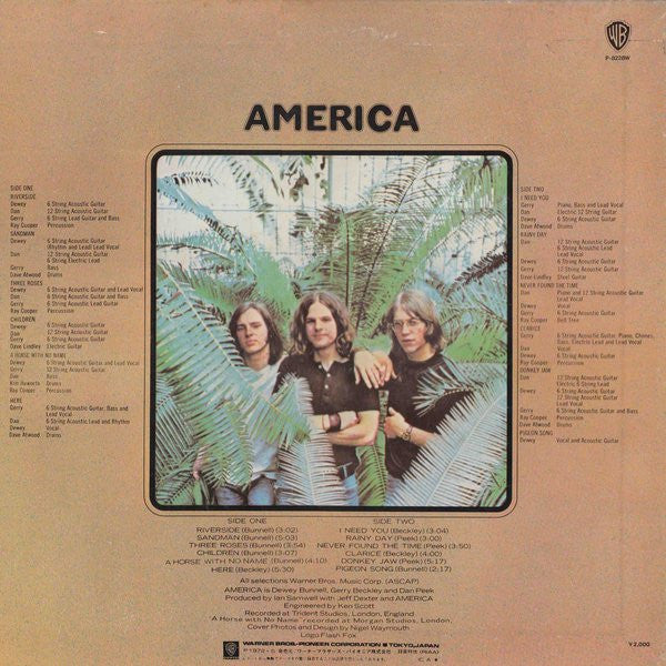 America (2) - America (Vinyl, LP, Album)