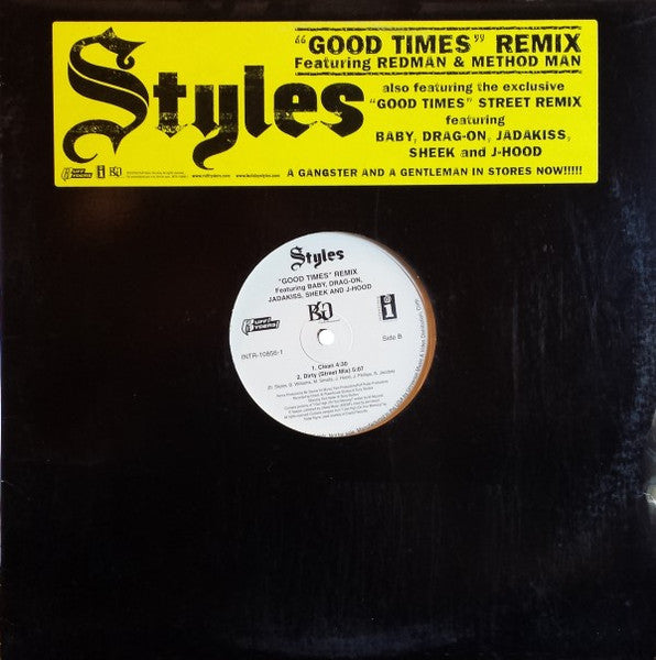 Styles P - Good Times (Remix) (Vinyl, 12", Promo) Very Good Plus (VG+) / Very Good Plus (VG+)