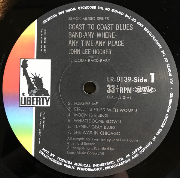 John Lee Hooker - Any Where - Any Time - Any Place (Vinyl, LP, Album) Very Good (VG) / Good Plus (G+)
