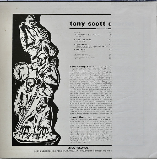 The Tony Scott Quartet - Tony Scott Quartet (Vinyl, LP, Album, Reis...