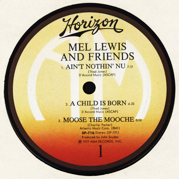 Mel Lewis - Mel Lewis And Friends (Vinyl, LP, Album, Stereo) Good Plus (G+) / Good Plus (G+)