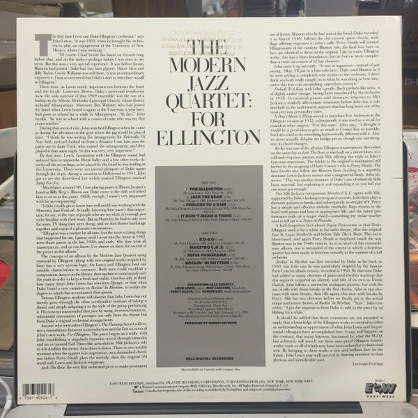 The Modern Jazz Quartet - For Ellington (Vinyl, LP, Album) Very Good Plus (VG+) / Very Good Plus (VG+)