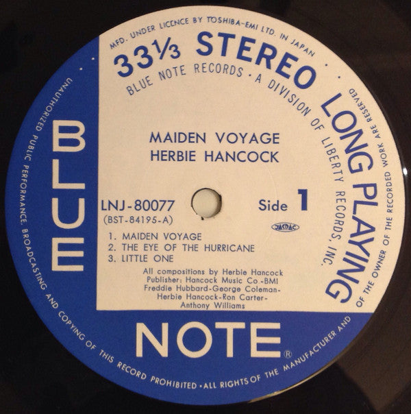 Herbie Hancock - Maiden Voyage (Vinyl, LP, Album, Reissue, Stereo)
