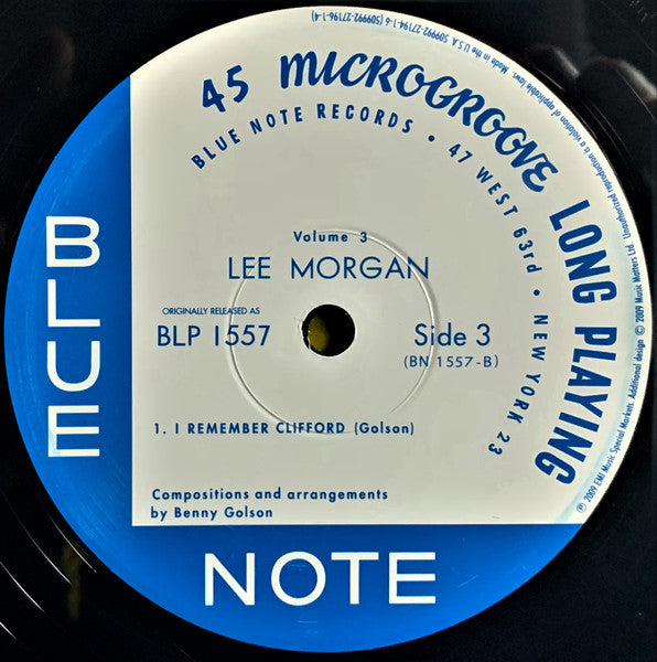 Lee Morgan - Volume 3 (2xVinyl, 12", 45 RPM, Album, Limited Edition, Numbered, Reissue, Mono) Very Good Plus (VG+) / Near Mint (NM or M-)