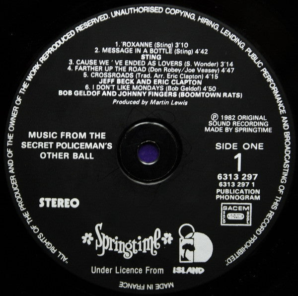 Various - The Secret Policeman's Concert (Vinyl, LP, Album, Stereo) Very Good (VG) / Good Plus (G+)