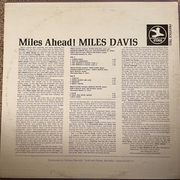 Miles Davis - Miles Ahead! (Vinyl, LP, Compilation, Reissue) Very Good Plus (VG+) / Very Good (VG)
