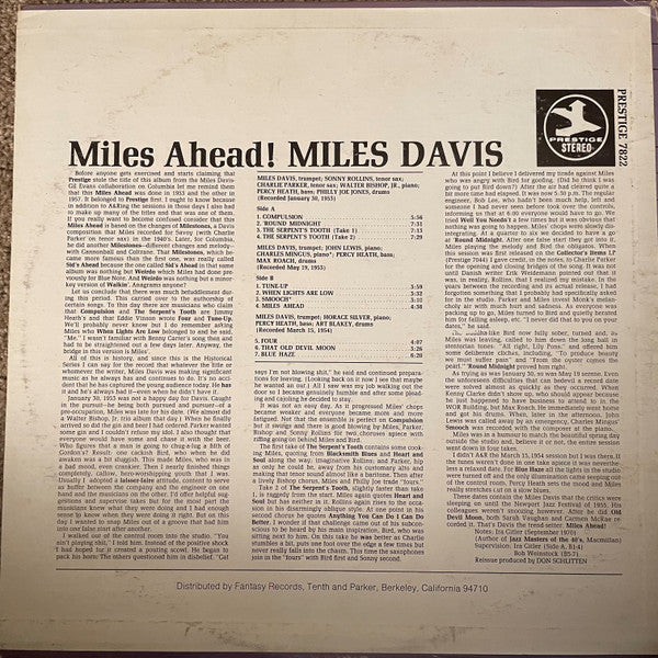 Miles Davis - Miles Ahead! (Vinyl, LP, Compilation, Reissue)