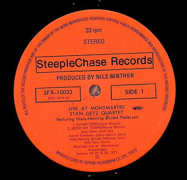 Stan Getz Quartet - Live At Montmartre (2xVinyl, LP, Album) Very Good Plus (VG+) / Very Good Plus (VG+)